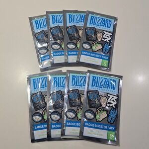 Blizzard Badge Booster Pack Series 5 Collectible Badges New Lot of‎ 8